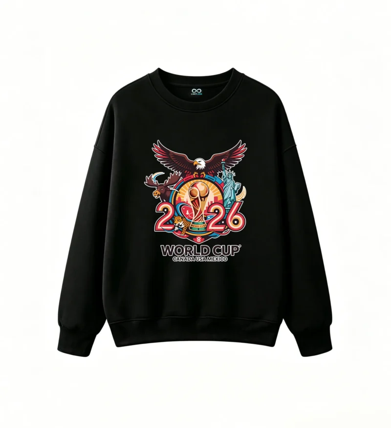 2026 FIFA World Cup Canada USA Mexico Official Graphic Hoodie