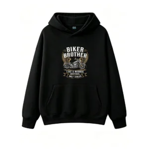 Biker Brother Like A Normal Brother Only Cooler Motorcycle Culture Graphic Hoodie