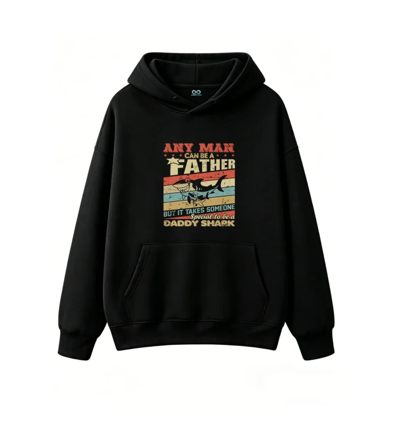 黑卫正 Daddy Shark Fatherhood Hoodie