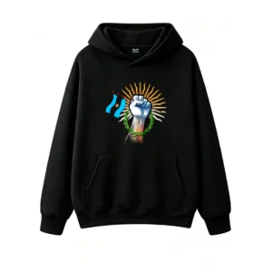 黑卫正 Sun of May & National Flag Graphic Sweatshirt with Green Laurel Wreath, Soft Cotton Blend Pullover for Men Women, Patriotic Social Justice Gift, Streetwear Style