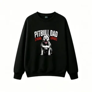 黑卫正 Pitbull Dad Strong Lovable Muscular Dog Graphic Hoodie