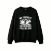黑卫正 Ski Buddies Call Me Dad Skier Mountain Retro Graphic Hoodie