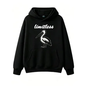 黑卫正 Unisex Oversized Hoodie with Retro Graphic Print