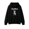 黑卫正 Elegant Black Birds with Red Floral Filigree Hoodie