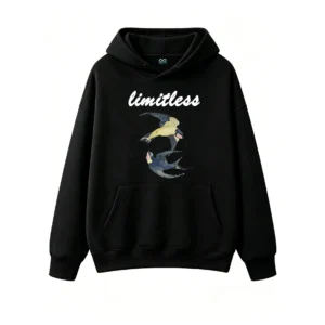 Yin Yang Swallows Circular Design Hoodie
