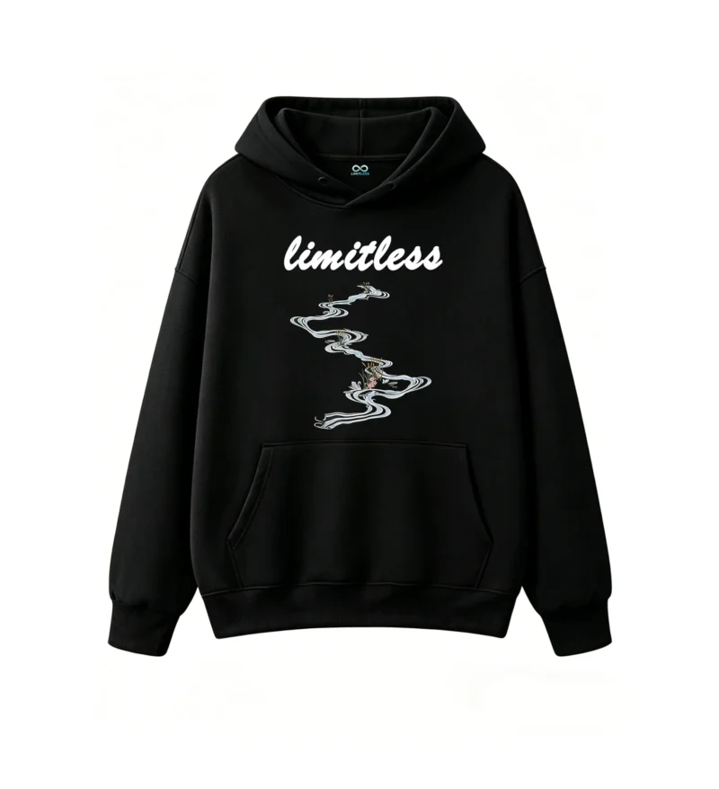 黑卫正 Serene River and Water Lilies Art Hoodie