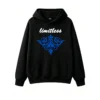 黑卫正 Elegant Blue Baroque Damask Crown Motif Hoodie