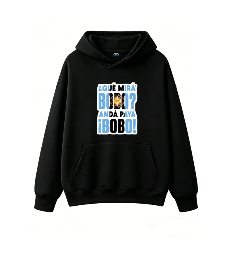 Bold Sun of May Design with Blue and Black Text, Casual Streetwear Sweatshirt for Men Women, Funny Mocking Humor Tee, Perfect Gift for Argentina Travelers or Spanish Speakers