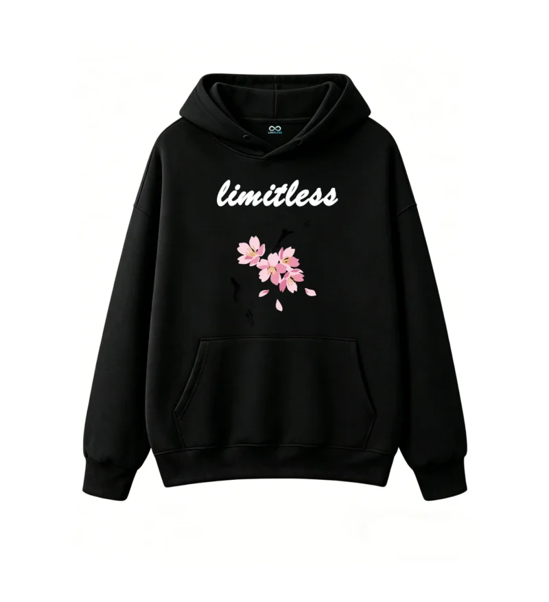 黑卫正 Cherry Blossom Sakura Digital Illustration Hoodie