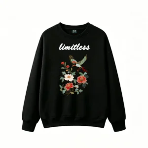 黑卫正 Ornate Bird and Blooming Flowers Hoodie
