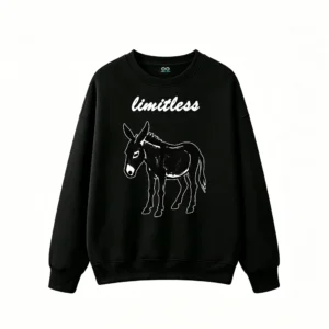 黑卫正 Dark Silhouette Donkey Profile - Unisex Hoodless Sweatshirt