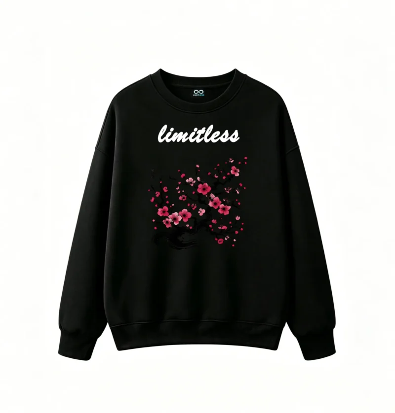 黑卫正 Ethereal Pink Cherry Blossom Print Hoodie