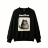 黑卫正 Chubby Black Cat Ink Wash Art Unisex Hoodie