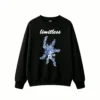 黑卫正 Blue Floral Embroidery Style Unisex Hoodie