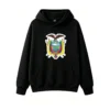 黑卫正 Vibrant Condor Shield and Mountain Design, Soft Cotton Blend Pullover Sweatshirt , Unisex Streetwear for Travelers, History Enthusiasts, and Latin American Pride Events