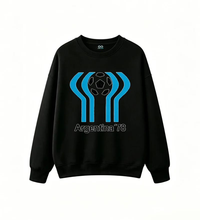 1978 FIFA World Cup Argentina Official Logo Vintage Retro Soccer Ball Design Unisex Oversized Hoodie