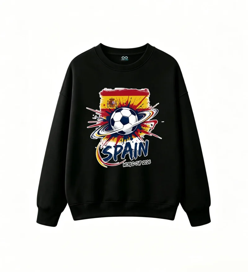 Spain Football Soccer Team National Pride Graphic Sweatshirt