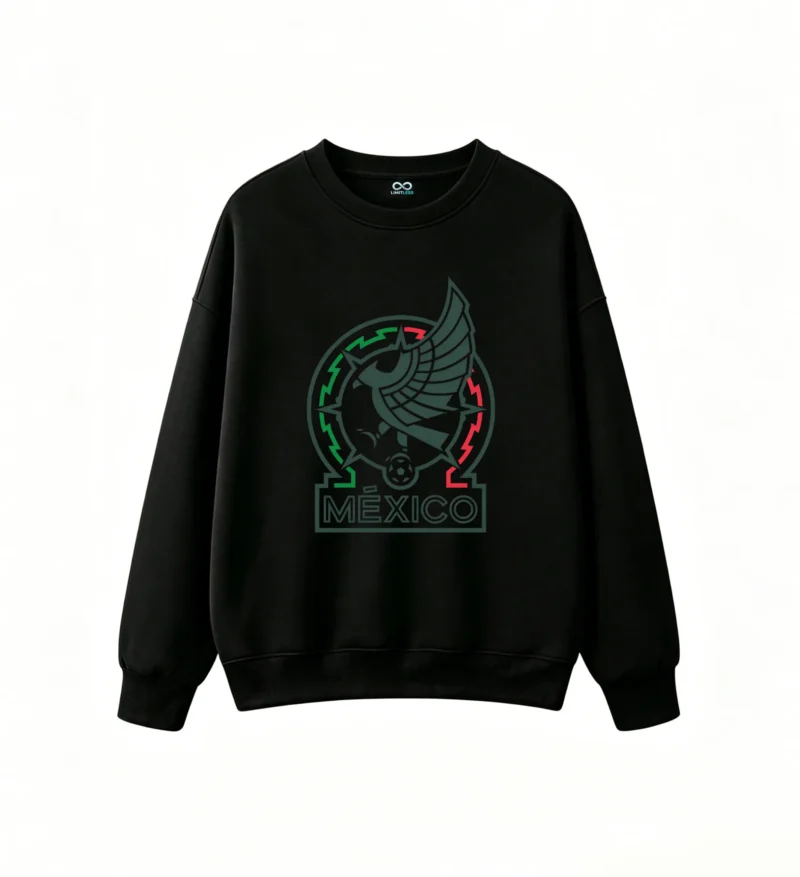 Mexico National Football Team Golden Eagle Cactus Shield Logo Hoodie