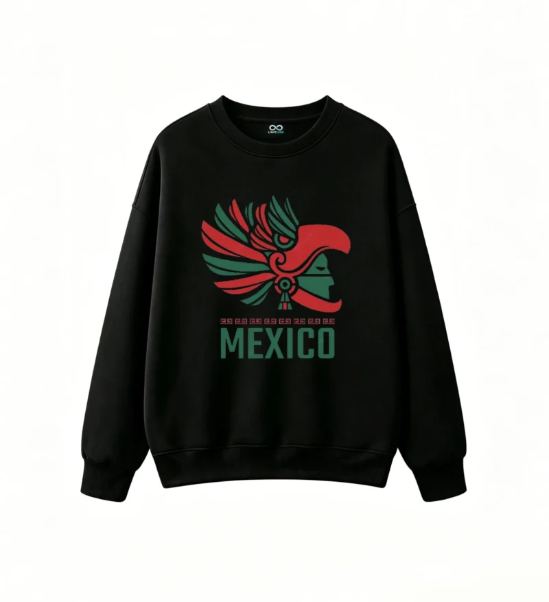 黑卫正 Mexico Eagle Head Graphic Hoodie