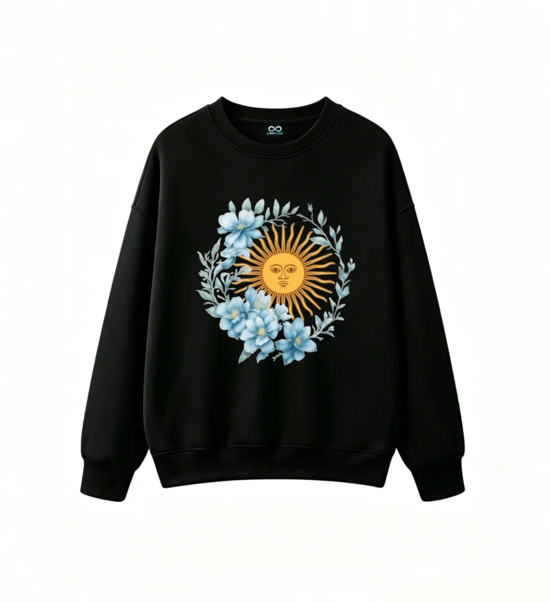 Argentina National Emblem Sol de Mayo May Sun Wreath Ceibo Flower Independence Sovereignty Graphic Hoodie