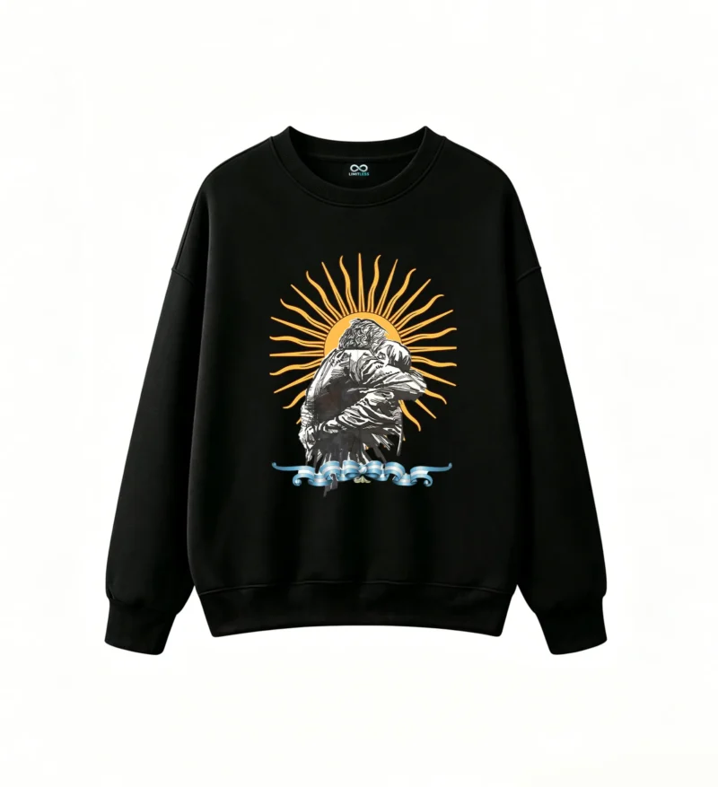 Argentina Sun of May Embracing Couple Graphic Hoodie