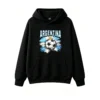 Premium Cotton Blend Pullover with Embroidered Sun of May and Flag Design, Breathable Streetwear for Football Matches, Casual Outfit Gift for Argentina Fans