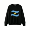 Argentina Flag Wavy Sun Smile Cartoon Design Unisex Hoodie