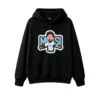 Hei Wei Zheng Sudadera de algodón de alta calidad con un llamativo estampado gráfico, un borde blanco grueso y un diseño con sombras negras; el regalo perfecto para los aficionados al fútbol con motivo del Mundial, un cumpleaños o la Navidad