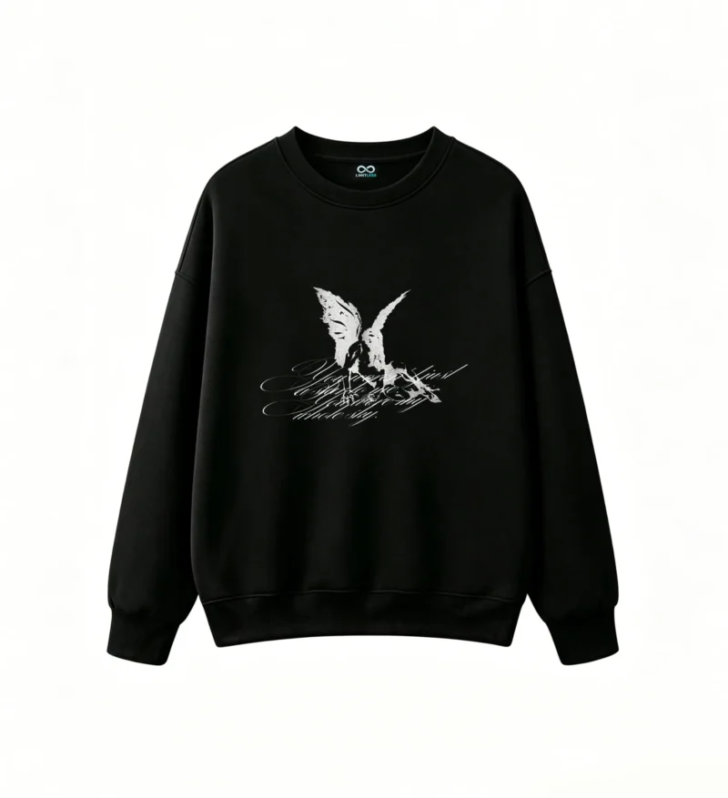Abstract Dark Metallic Butterfly Art Hoodie