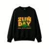 SUN DAY Tropical Vacation Logo Sweatshirt Unisex Oversized Hoodie with Palm Trees