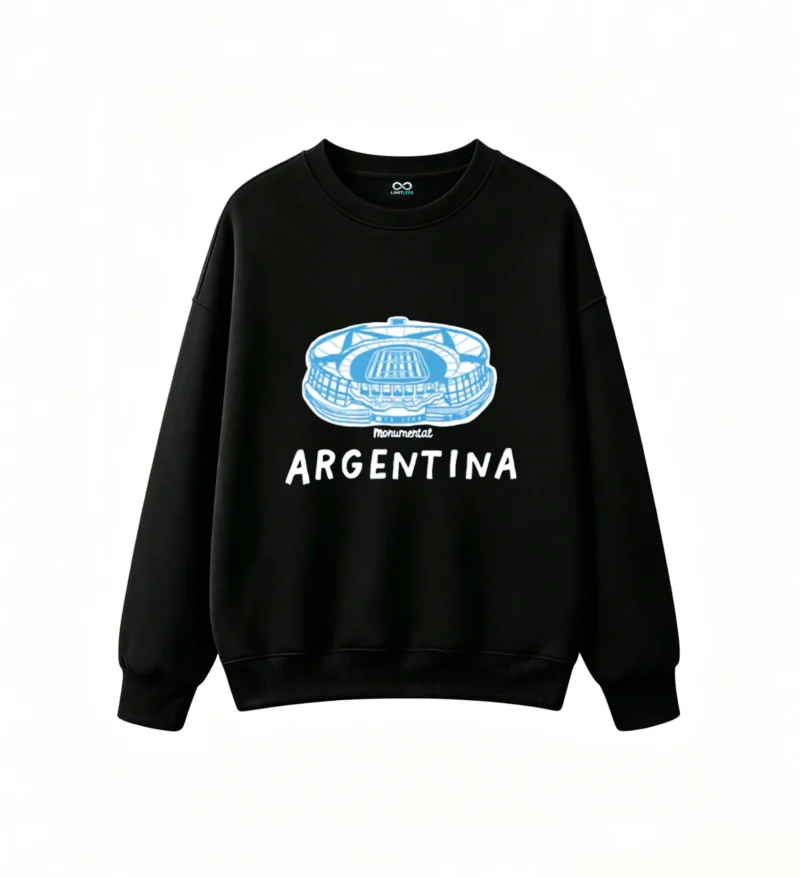黑卫正 Monumental Argentina Football Stadium Hoodie