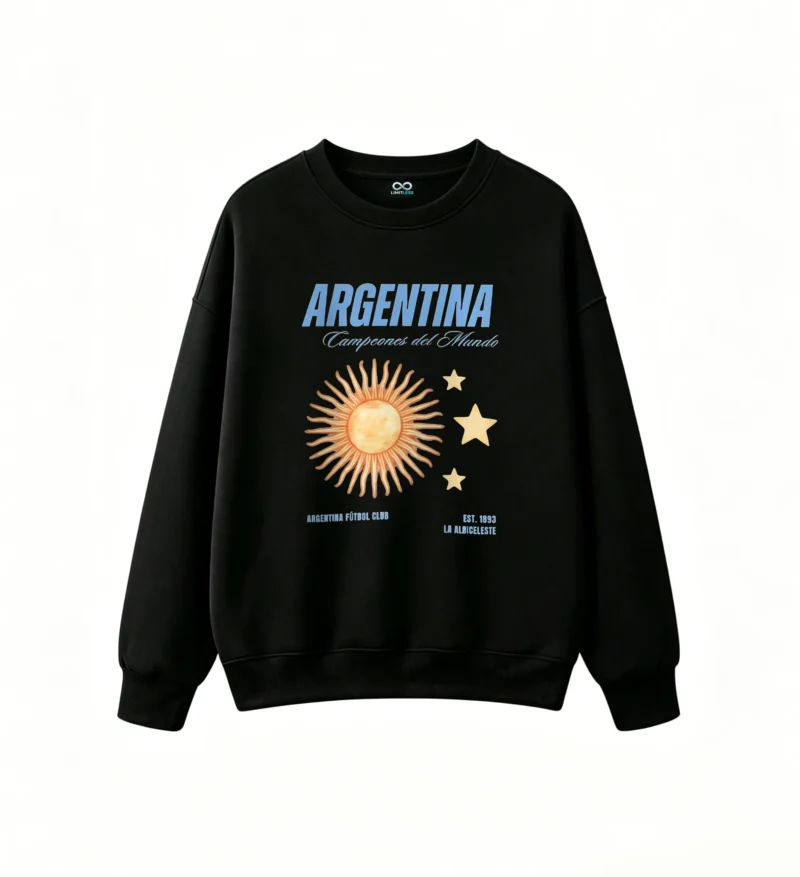 Argentina World Champions 2022 Sun of May Three Stars Unisex Hoodie