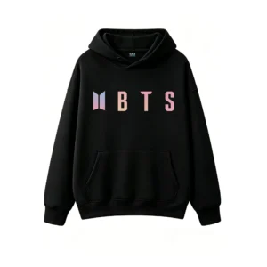 1 Buzo capucha BTS, doble estampado oversize unisex algodón