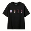 1 Remera BTS logo, doble estampado algodón oversize unisex