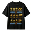 Remera Argentina 3 estrellas, doble estampado algodón oversize unisex