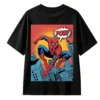 Remera Spiderman cómic, doble estampado algodón oversize unisex