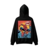 2 Buzo capucha Spiderman cómic, doble estampado oversize unisex