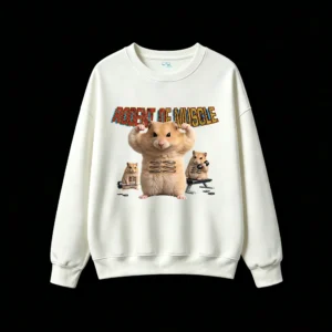 Buzo redondo hámster gym estampado oversize