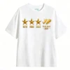 3 Remera 3 estrellas Malvinas, doble estampado oversize unisex