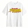 Remera Spiderman cómic, doble estampado algodón oversize unisex