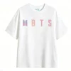 3 Remera BTS logo, doble estampado algodón oversize unisex