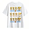 Remera Argentina 3 estrellas, doble estampado algodón oversize unisex