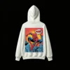 4 Buzo capucha Spiderman cómic, doble estampado oversize unisex
