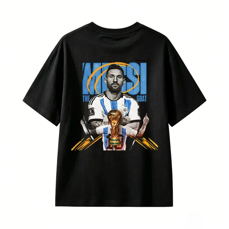 主图_01 Lionel Messi The GOAT Back Print T-Shirt