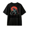 主图_01 Godzilla Drinking Coffee Tokyo City Back Print T-Shirt