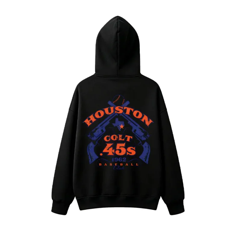 1962 Houston Colt .45s Retro Baseball Back Print Hoodie