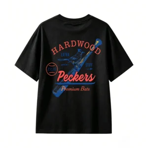 主图_01 Hardwood Peckers 1920 Baseball Bat Retro Graphic T-Shirt