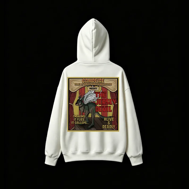 主图_02 CAMPFIRE TALES JERSEY DEVIL VINTAGE CIRCUS BACK PRINT HOODIE