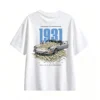 VINTAGE 1931 SPORTS CAR DAISY BACK PRINT T-SHIRT