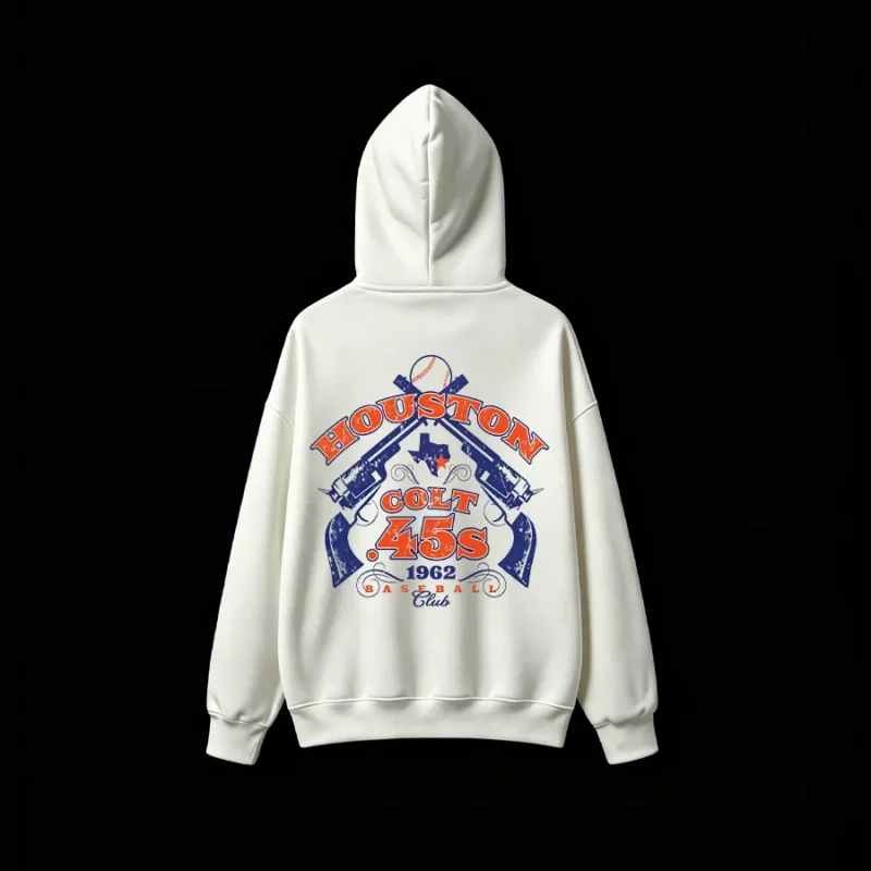 1962 Houston Colt .45s Retro Baseball Back Print Hoodie
